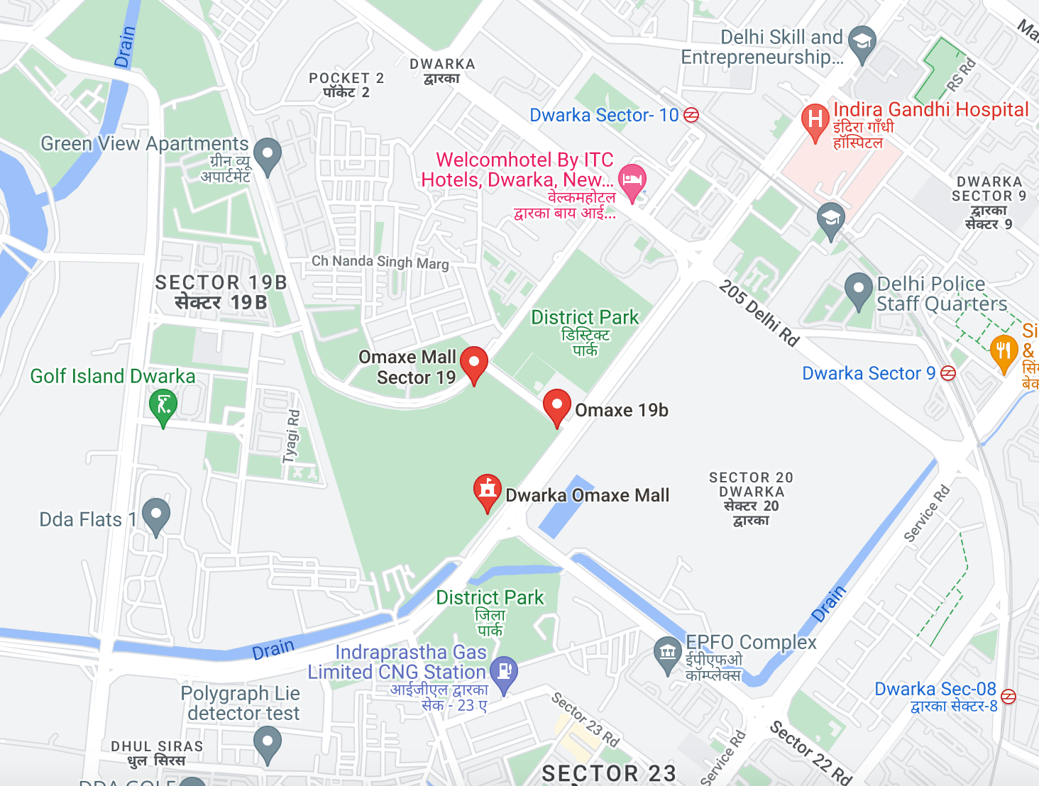 The Omaxe State Dwarka Loaction Map